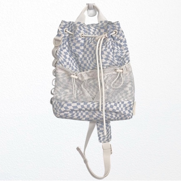 Dagne Dover Nova Sling Bag in Check Mix Blue + White main image 10